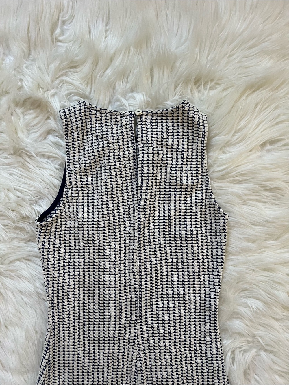 En Saison Cream and Navy Midi Dress - Picture 8 of 10